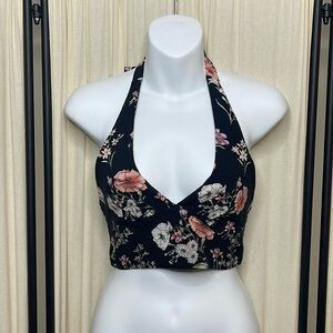 FOREVER 21 FLORAL HALTER TOP SIZE SMALL